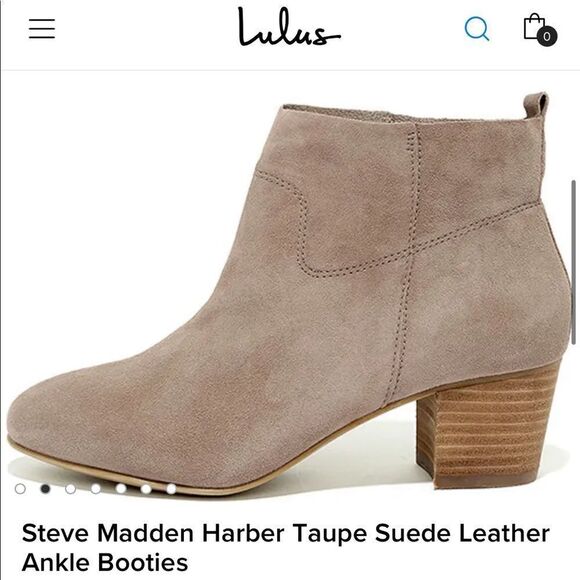 Steve Madden 8.5 Harber Suede Leather Ankle Booties in Camo Olive Green - Picture 10 of 12